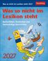 Titel: „Was so nicht im Lexikon steht“. Untertitel: „Kuriositäten, Histörchen und merkwürdige Geschichten“. Illustrativ gestaltet.