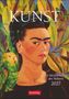 "KUNST. 53 Meisterwerke der Malerei. 2027. Harenberg." Ein Gemälde einer Frau mit Papagei vor tropischem Hintergrund., Kalender