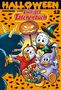 Texte: "HALLOWEEN SONDERBAND Lustiges Taschenbuch 12". Illustration: Enten in Kostümen mit Süßigkeiten und Kürbis., Buch