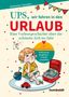 "UPS, wir fahren in den URLAUB" steht in großen Buchstaben. Ein Junge sitzt nachdenklich neben einem offenen Koffer., Buch