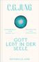 C.G. JUNG; GOTT LEBT IN DER SEELE; Illustration einer blauen Kugel auf cremefarbenem Hintergrund., Buch