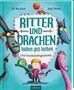 "Ritter und Drachen haben gut lachen. Eine Freundschaftsgeschichte." Ein fröhliches Kind mit Drachen und Ritterhelm., Buch