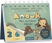 „Anouk: Mein Countdown-Kalender. Noch 26 Tage bis. Für Urlaube, Konzerte, Geburtstage und Co.“ Illustration eines Mädchens mit Affe., Buch
