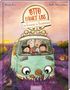 „OTTO FÄHRT LOS: Ein Sommer in Frankreich“. Illustration eines bunten Vans in Lavendelfeld mit vier fröhlichen Menschen., Buch