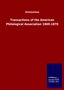 Ohne Autor: Transactions of the American Philological Association 1869-1870, Buch