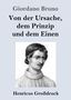 Giordano Bruno: Von der Ursache, dem Prinzip und dem Einen (Großdruck), Buch