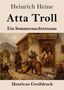 Oben: "Heinrich Heine Atta Troll Ein Sommernachtstraum". Unten: "Henricus Großdruck". Gemälde: Bär und Menschen im Dorf., Buch