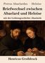"Briefwechsel zwischen Abaelard und Heloise" von Petrus Abaelardus. Zwei Personen sitzen an einem Tisch., Buch