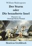 "Der Sturm oder Die bezauberte Insel" von Shakespeare, übersetzt von Wieland. Unten eine Szene mit drei Figuren am Meer., Buch