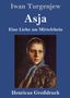 „Iwan Turgenjew, Asja, Eine Liebe am Mittelrhein, Henricus Großdruck.“ Porträt einer Frau mit blauem Kopftuch., Buch