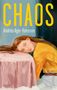 „CHAOS“, Andéa Ager-Hanssen. Ein Gemälde: Frau mit gelbem Pullover liegt auf einem mit rosa Tuch bedeckten Tisch., Buch