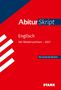 „Abitur Skript Englisch Abi Niedersachsen – 2027.“ Rotes Cover, blaue und weiße Details, Logo „STARK“., Buch