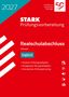 Text: "STARK Prüfungsvorbereitung Realschulabschluss Hessen Englisch". Rotes Cover mit weißem und türkisfarbenem Text.