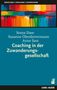 Text: "Coaching in der Zuwanderungsgesellschaft". Namen: Sonya Dase, Susanne Oberdrevermann, Anne Sass. Oben bunte Pinselstriche., Buch