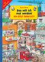 „Mit Rätselspaß“, „Anne Suess“, „Das will ich mal werden! Mein Berufe-Wimmelbuch“. Lebhafte Stadtszene mit Berufen., Buch