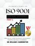"ISO 9001 for Small Enterprises Part 1" zeigt farbige Balkendiagramm-Illustration und goldene Medaille mit rotem Band., Buch