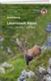 "Lebenswelt Alpen: sehen – kennen – verstehen. Ausbildung. Autoren: A. Rosenkranz, J. Meyer, M. Lüthi, F. Zoller." Ein Steinbock auf einem felsigen, grünen Hang. Logo des Schweizer Alpen-Clubs., Buch