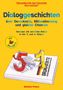 "Dialoggeschichten über Demokratie, Mitbestimmung und gleiche Chancen." Zwei Zahlen auf dem Grundgesetz als Illustration., Buch
