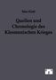 Max Klatt: Quellen und Chronologie des Kleomenischen Krieges, Buch