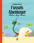 „Saskia Nazet, Fussels Abenteuer, Unter dem Meer“. Illustration: Bunte Meeresbewohner, darunter ein tauchender Wurm., Buch