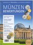 "Münzen Bewertungen" steht im Zentrum. Themen: Deutsches Kaiserreich, Weimarer Republik, Euro-Münzen. Reichstagsgebäude im Hintergrund., Buch