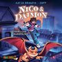 „Nico & Daimon: Gefährliche Feuerprobe“, zeigt Junge auf Dach und kleinen, orangefarbenen Drachen., CD
