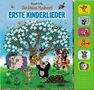 Der kleine Maulwurf: ERSTE KINDERLIEDER. Illustration: Tiere musizieren unter einem blühenden Baum., Buch