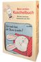 "Mein erstes Kuschelbuch" und "Nur noch kurz die Ohren kraulen?" auf einem Cover mit illustriertem Häschen., Buch