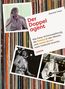 Text: "Der Doppelagent" von Gunnar Leue. Bilder: Mensch mit Telefon, Musiker auf Bühne, Gitarrist. Hintergrund: Bunte Akten., Buch
