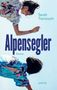 "Alpensegler" Roman von Sarah Trentzsch. Zwei Frauen in gemusterten Kimonos schweben vor hellem Hintergrund., Buch