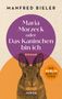 "Maria Morzeck oder Das Kaninchen bin ich" in lila Kreis. Darunter Kaninchenbild auf orangem Hintergrund., Buch
