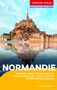 Titel: "Normandie". Zusatz: "Mont-Saint-Michel, Rouen...". Oben ein Schloss auf einem Hügel, Himmel im Hintergrund., Buch