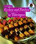 Titel: "Kochen und Backen in Thüringen". Foto mit buntem Gebäck auf einem Teller., Buch