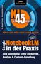 „KI in 45 Minuten“, „Google NotebookLM in der Praxis“, „Verlag Mensch“. Kreise in Blau und Orange., Buch