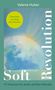 "Zwischen uns liegt die Zukunft" in gelbem Kreis, sanfte Farben, stilisierte Erdkugel, Titel: Soft Revolution., Buch