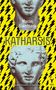 Text: "Maciej Siembieda", "KATHARSIS", "Aus dem Polnischen von Ewa Krauss". Hintergrund mit Blitzmustern. Zwei antike Büsten.
