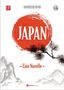 Buchtitel: "JAPAN", darunter "Eine Novelle". Dekoriert mit einem roten Kreis und einem stilisierten Ast mit Nadeln., Buch