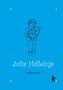 Text: „Julia Halleluja“, „Selina Krause“. Illustration: Kind mit Teddy auf blauem Hintergrund, kleine weiße Punkte., Buch