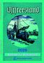Text: "Ostfriesland, 2026, Kalender für Ostfriesland." Illustration: Schiff, Leute, Windmühlen., Buch