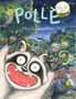 "POLLE COMIC MAGAZIN #14". Ein fröhlicher Waschbär in einem Wald, umgeben von Eulen und Fledermäusen bei Nacht., Buch