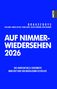 "Auf Nimmerwiedersehen 2026", "Brauseboys" mit Autorennamen, "Satyr" Logo, blauer Hintergrund., Buch