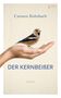 Texte: Carmen Rohrbach, DER KERNBEIßER, Roman. Eine Hand hält einen Kernbeißer-Vogel., Buch