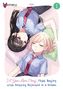 „A Yuri Love Story That Begins with Getting Rejected in a Dream“ Zwei junge Frauen in Schuluniformen auf einem Bett., Buch