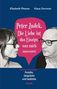 "Peter Zadek. Die Liebe ist das Einzige, was mich interessiert." Zwei Personen im Profil, blau-pinker Hintergrund., Buch