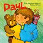 „Paul – Eine Abenteuerreise mit Teddy und Paul“, Illustration: Junge mit Teddy, Rucksack, Regenschirm., Buch