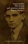„Franz Kafka: Wir liefen auf glattem Boden, Kurze Prosa 2.“ Darunter ein verpixeltes Porträt eines Mannes., Buch