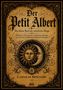 „Der Petit Albert“ steht oben, darunter „Das kleine Buch der natürlichen Magie“. In der Mitte Sonne und Mond, dekorativ umrandet., Buch