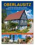 „OBERLAUSITZ“ oben in Gelb. Darunter: Landschaft, Bildführer. Ein traditionelles Haus, Natur, historische Gebäude., Buch