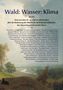 Cover mit dem Titel "Wald: Wasser: Klima Band II" und einer Liste von Autoren. Unten ein malerisches Landschaftsgemälde., Buch