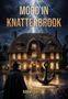 "Karim Pieritz, Mord in Knatterbrook, Krimi." Eine stürmische Nacht, ein Thatched Cottage, jemand in Umhang steht vor einem Anker., Buch